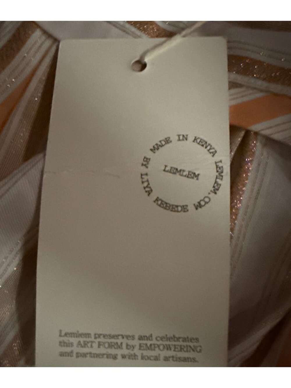 Lemlem Retta Sweepy Sundress Medium Cream Metallic Stripe Tiered Maxie NWT New - Picture 3 of 3